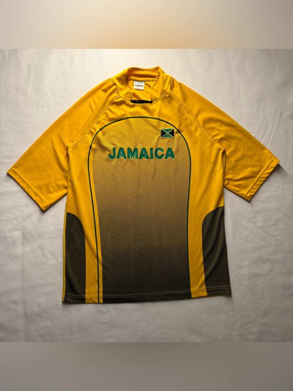 Vintage 00s Jamaica National Team Soccer Jersey Yellow Y2K